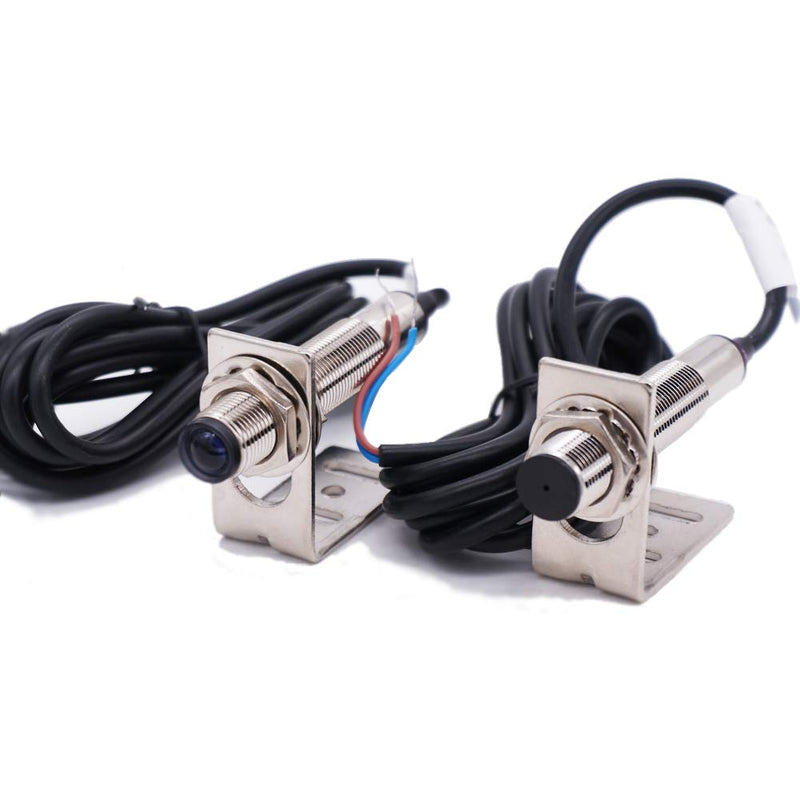 Taiss/1 Pair photoelectric Switch 0-20M Through-Beam Reflection Optical Photoelectric Beam Sensor NPN NO photoelectric Sensor Switch 6-36V Proximity Switch with Infrared Ray Beam E3F-20DNL-Z-12MM