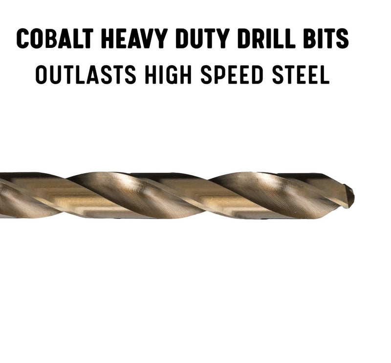 Drill America 19/64" Cobalt Heavy Duty Drill Bit (Pack of 12), D/ACO Series 19/64"