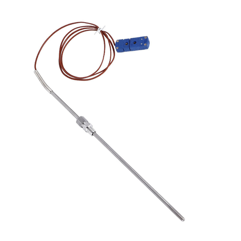 [Australia - AusPower] - T Type Thermocouple Stainless Steel T Type Threaded Thermocouple Diameter 285mm / 11.22in Probe with Pair of Plugs - 200 ℃ ~ 350 ℃ Compatible with ZG1/8 Thread 
