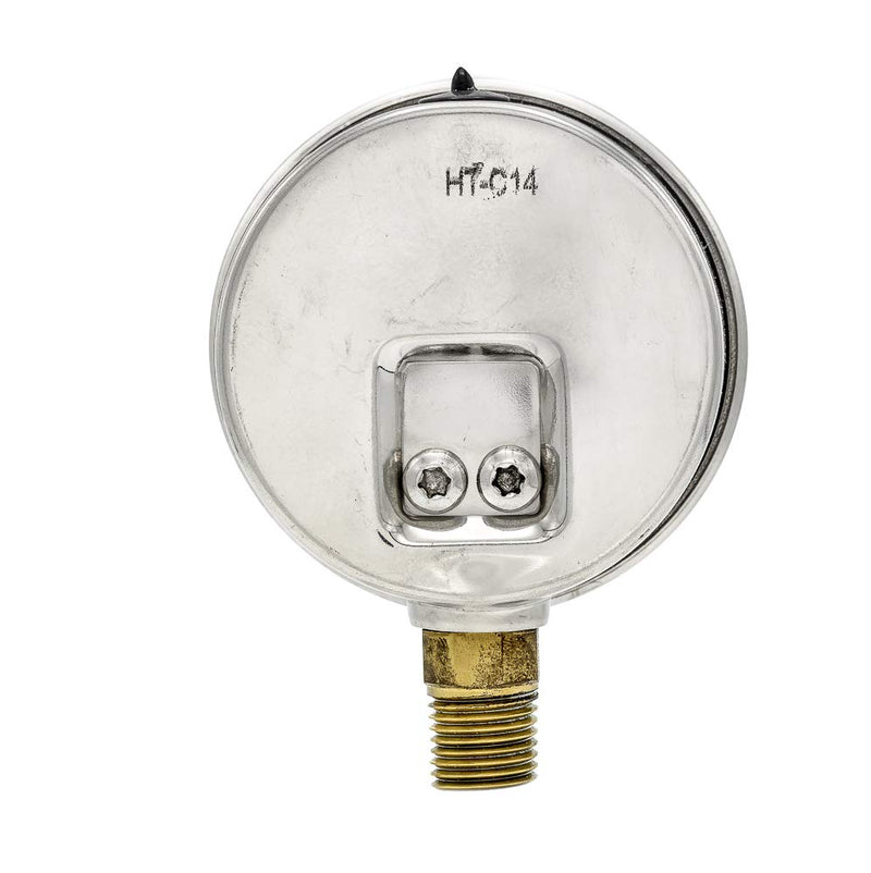 [Australia - AusPower] - PIC Gauge S201L-254R 0-5000 PSI Pressure Gauge, 2 1/2" Dial, 1/4" Male NPT Connection, Bottom Mount, Single Scale, Glycerin Filled, Stainless Steel Case/Bezel, Brass Internals & Plastic Lens 0 - 5,000 PSI 