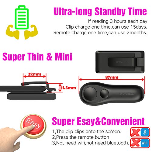 SK SYUKUYU RF Remote Control Page Turner for Kindle (Black and Light Brown)
