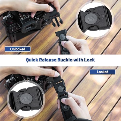 EOS R6 II R5 R5C Eyecup + Upgraded Hand Strap: Extended Camera Eye Cup Viewfinder for Canon EOS R6 Mark II R6 R5 R5C R5 C with Upgraded Quick Release Soft Neoprene Camera Hand Wrist Grip Strap