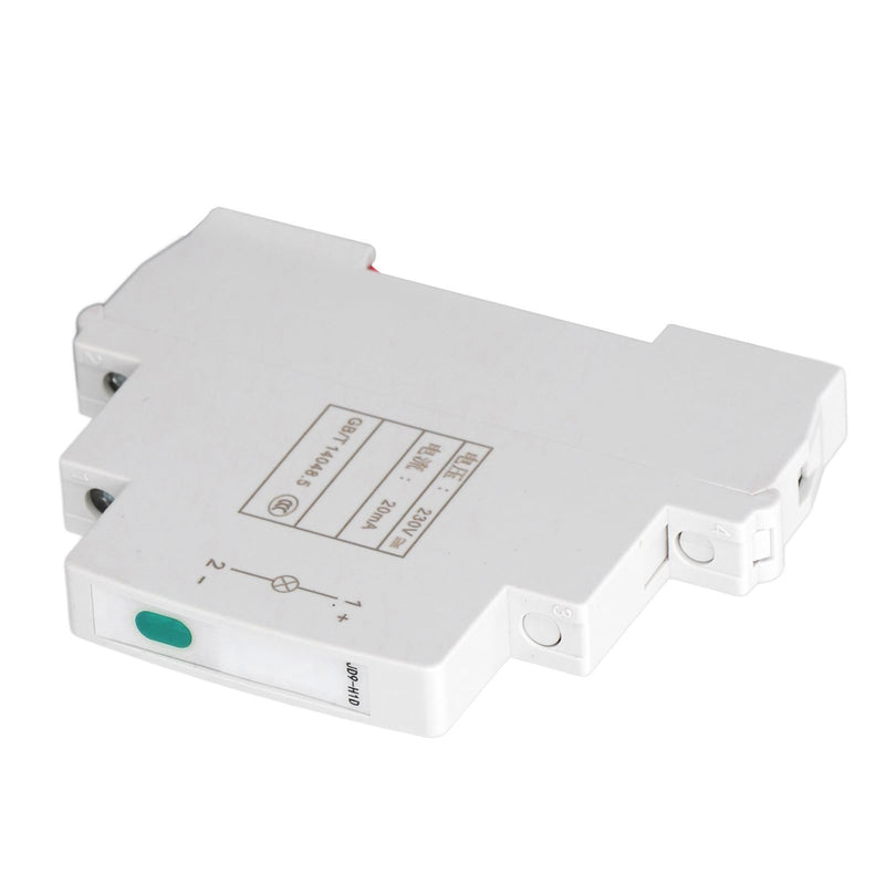 Fafeicy JD9 LED Indicator Light for DIN Rail Mounting, Electrical/Telecom, AC/DC 230 V, Modular Mounting, PC Material, 30,000 Hours Life, Green