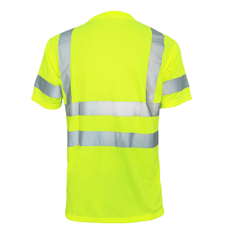 L&M® Hi Vis T Shirt ANSI Class 3 Reflective Safety Lime Orange Short Long Sleeve HIGH Visibility XX-Large