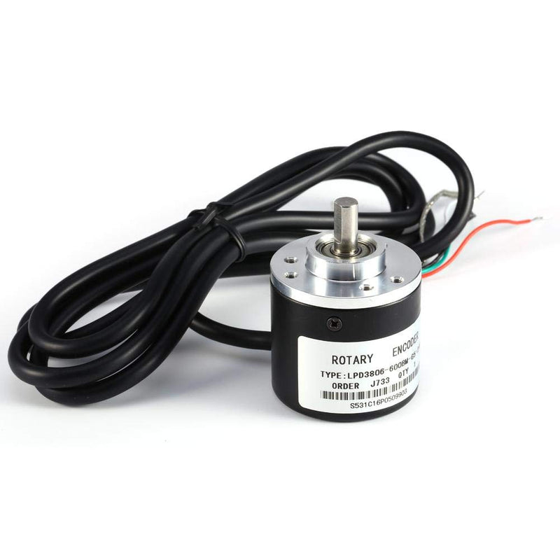 [Australia - AusPower] - Rotary Encoder, 600P/R Photoelectric Incremental Rotary Encoder 5V-24V AB 2-Phases Wide Voltage Power Supply 6mm Shaft 