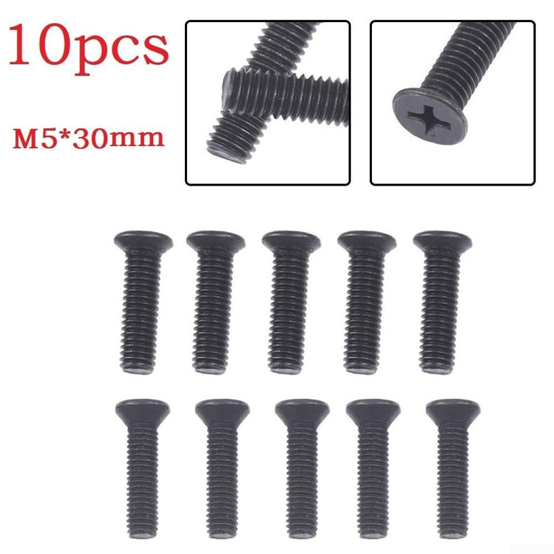 [Australia - AusPower] - M5 x 30mm Left Hand Thread Mounting Screws Compatible with UNF Chuck Shank Adapter (Pack of 10) 