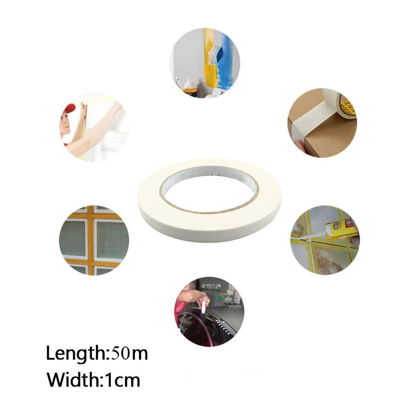 Diamond Painting Tape Dirtproof 50 Meter Length 10mm Width White Tape Diamond Painting Accessories Masking Tape Self Adhesive Edges Sticker 50mx10mm