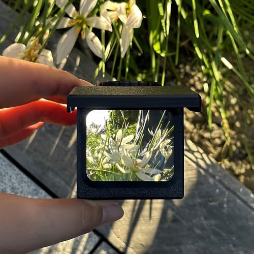 Ouliget Optical Waist Level Viewfinder,View Catcher,3D Printed Waist-Level Camera Viewfinder Frame,Travel Scenery Photo Props for Landscape Photo Taking Black with cover