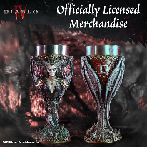 Nemesis Now Diablo IV Lilith Goblet, 19.5cm, Officially Licensed, Hand-Painted and Giftable, Premium Quality Collectible Chalice