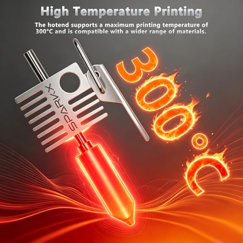 Creality Quick-Swap 0.2mm Hotend for i7, Nickel Plated Copper Alloy Heating Block Kit with 0.2mm Hardened Steel Nozzle Hot End Kit for SPARKX i7