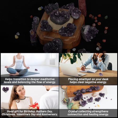 90-110g 1PC Amethyst Crystal Cluster, Natural Amethyst Stone 90-110g