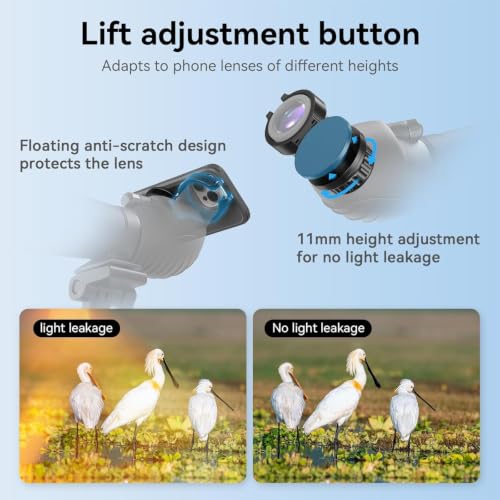 APEXEL Magnetic Telescope Phone Adapter, 45-55mm Aluminum Foldable Photo Adapter Fits All Smartphone, Universal Phone Mount for Binocular, Monocular, Microscope, Spotting Scope