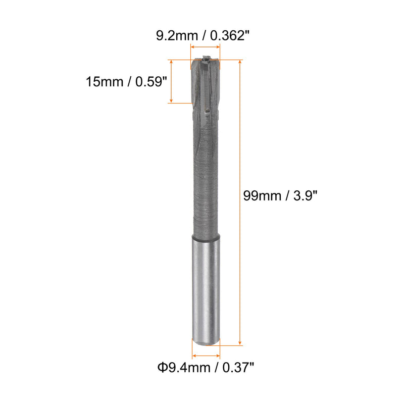 [Australia - AusPower] - HARFINGTON Chucking Reamer 9.2mm H7 Carbide Tip Straight Flutes Round Shank Lathe Machine Milling Cutter 