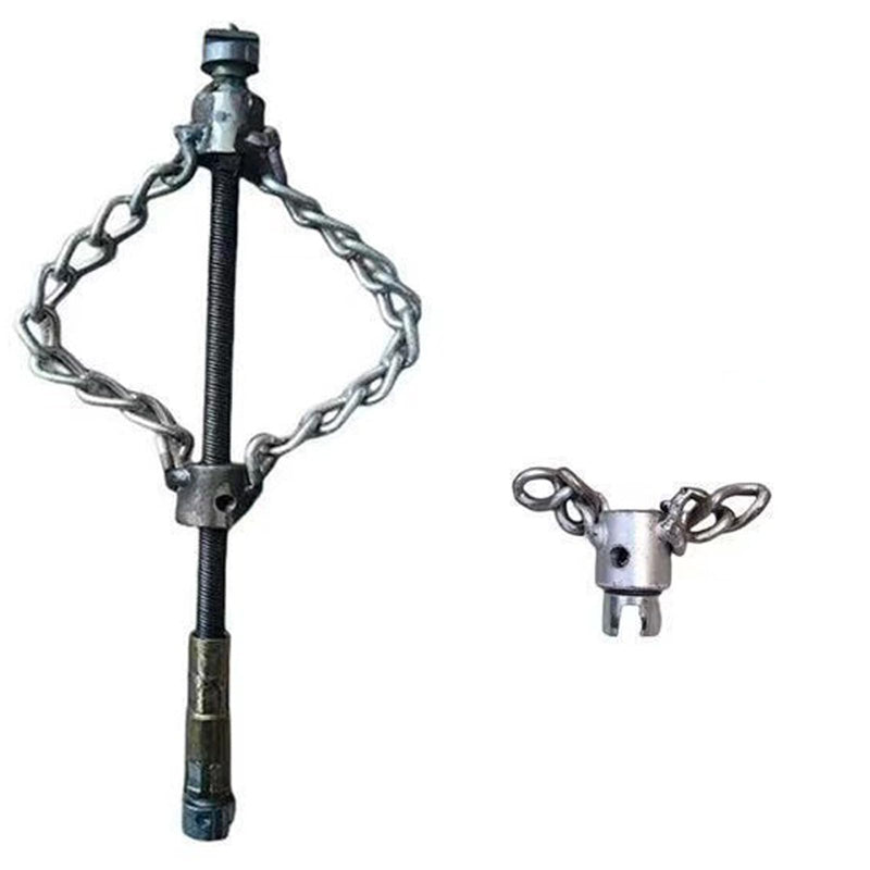Flexible steel drain cleaner, descaling chain for efficient unblocking of shower drains, sinks, excavator tool, commercial single chain, 16 mm
