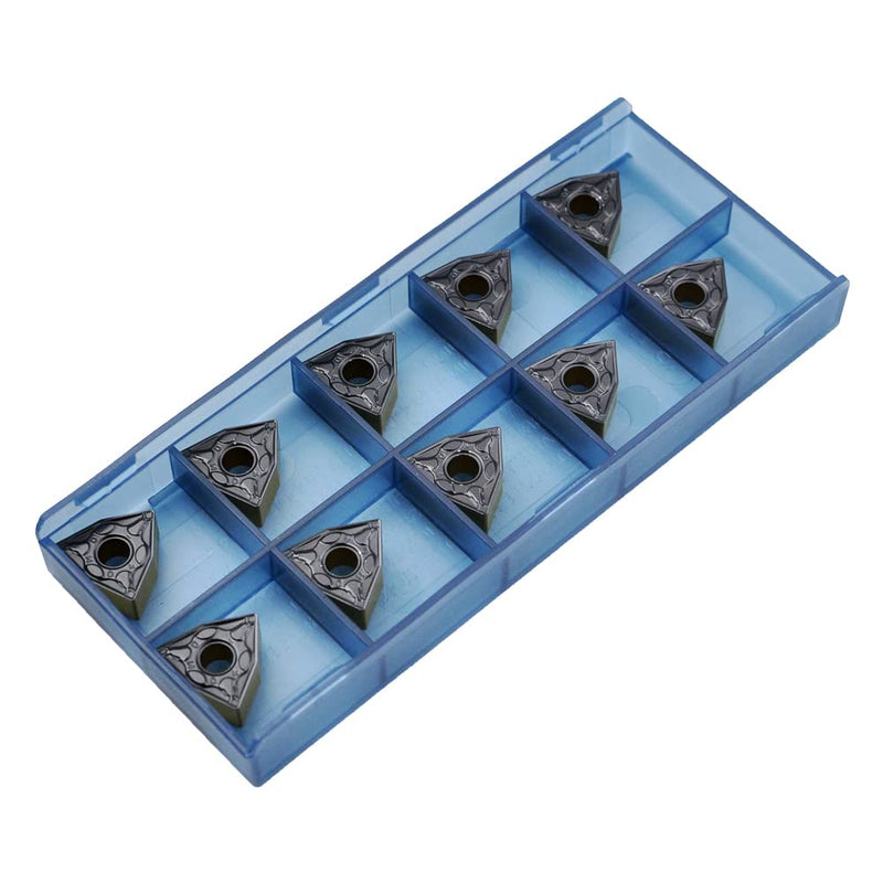 [Australia - AusPower] - CDBP CNC Carbide Inserts Reversible Plates WNMG060404 WNMG331 - Universal Steel Machining Turning Inserts -TiN Coating Pack of 10 WNMG060404-PM 