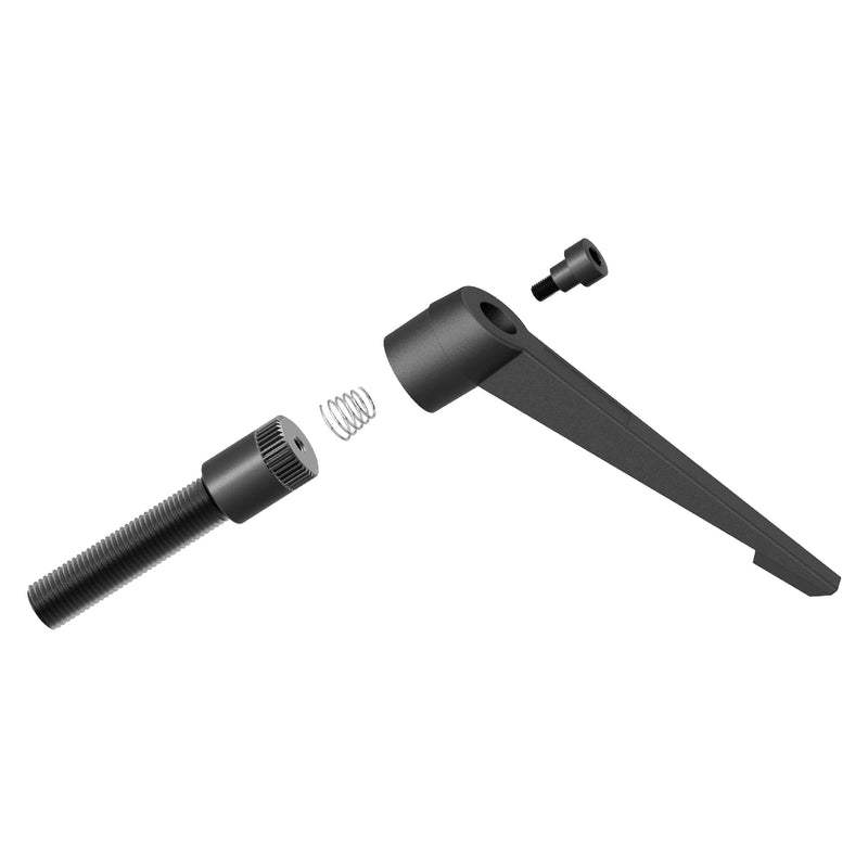 [Australia - AusPower] - 5PCS Clamping Lever Handles, M8 x 60mm Male Thread, Adjustable Quick Release Locking Rotating Screw Bolt Stud Knobs Apply for Lathe Machinery, Black M8 x 60mm 5Pcs 