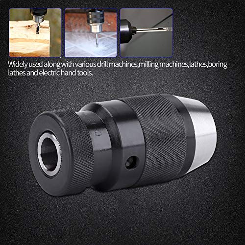 1/2 Inch Keyless Chuck Converter for Drill Machine Self-Tightening Power Drill Chuck Adapter Compatible with Milling Machines and Lathes 0.5 Inch Chuck Tool