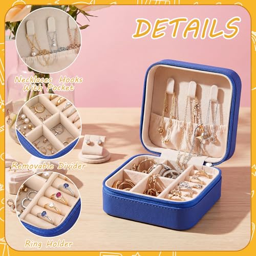 Tondiamo 6 Pcs Back to School Teacher Gifts Bulk Mini Jewelry Travel Case for Women Ring Earring Necklaces Preschool Kindergarten Gift