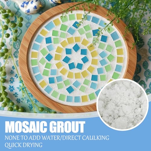 CAMUTKRY Mosaic Crystal Grout in an 8.8oz container for mosaic tile projects, handmade art, and home decor