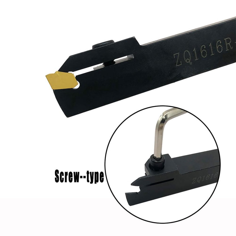 Hunricho Carbide Slotted Plate GTN-2 (SP200) 2 mm Carbide Inserts for Groove Cutting with ZQ1616R-2 Holder Rotary Tool Cutting for Steel 5/8 shank tool holder with SP200 inserts