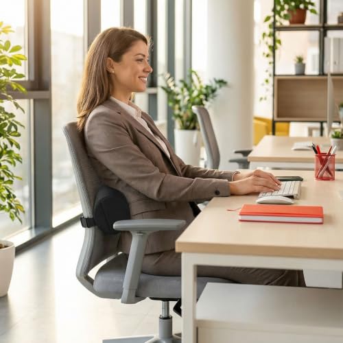 Lumbar Roll Support Pillow for Office Chair & Car 15 Inch Extended-15inch-lumbar roll