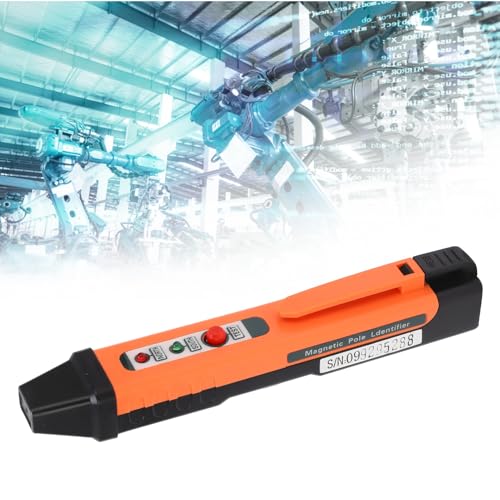 862M±5MT High Sensitivity Magnetic Pole Pin, Portable LED Polarity Identification Tool, North South Pole Tester, 10 Hours Service Life for Field Identification | Polarity identifier highly sensitive, ±5 mT, 10 hours use