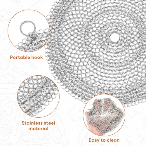 Stainless Steel Pie Crust Weight Chain - Universal 10-inch pie crust protector and baking weight, suitable for dough and pastries, dishwasher safe. 10 inches