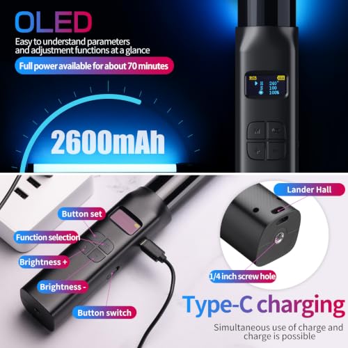 Ulanzi VL119 RGB Handheld LED Light Stick, 2500K-9000K CCT Tube Light Wand