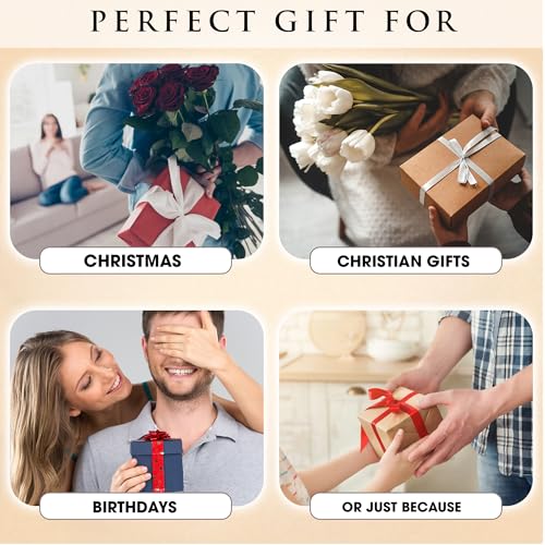 SOUTHLISA Hand-Carved Wooden Cross Keepsake Box, Natural Solid Wood Christian Gift Box for Rosary, Prayer Cards, Jewelry & Meaningful Faith Gifts for Women, Men, Friends & Loved Ones Wooden Cross Box