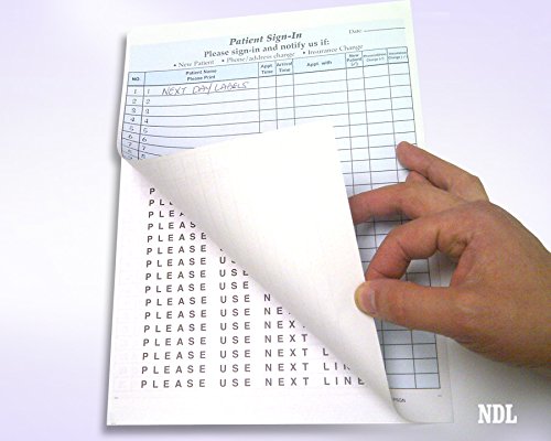[Australia - AusPower] - NextDayLabels NCR Carbonless 3 Part Patient Sign in Label Forms, HIPAA Approved and Compliant for Confidentiality in All Medical Offices. (Blue) Blue 