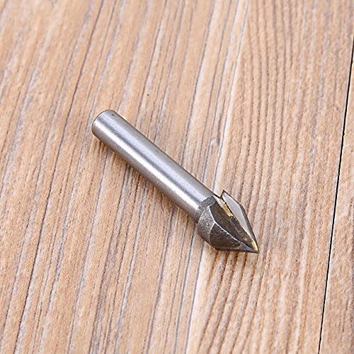 [Australia - AusPower] - Milling Cutter Tungsten Steel CNC Engraving Sharp V-Groove Bit End Mill 60 Degree CNC Milling Cutter 6 mm Shank 10 mm Cutter Diameter Three-Dimensional Sign Manufacturing Engraving Bit Woodworking 
