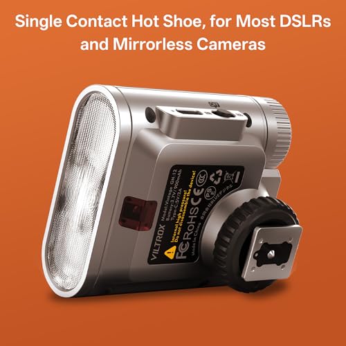 VILTROX 24W/s GN12 Retro Flash for Camera, 0.1-1.5s Recycle Small Flash