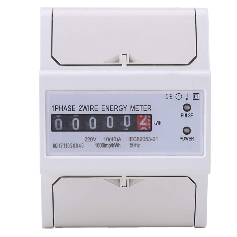 [Australia - AusPower] - Single Phase Energy Meter 2 Wire DIN Rail KWh Meter 220V 10(40) A 