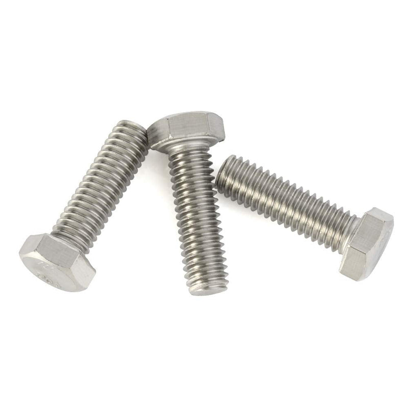 [Australia - AusPower] - 1/2-13 x 2 (1" to 4" Available) Hex Head Screw Bolt, Fully Threaded, Stainless Steel 18-8 (304), Plain Finish, Quantity 8 1/2-13 x 2" (8 PCS) 