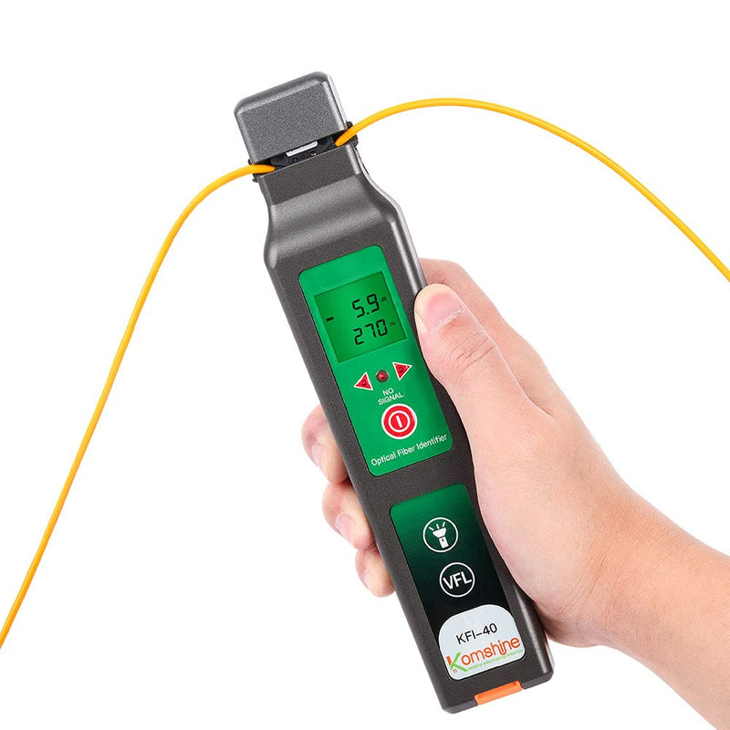[Australia - AusPower] - Komshine 2025 KFI-40 Optical Fiber Identifier Optic Dominant Traffic Detector Multi in one Chucks with 800-1700nm Cable Tester (KFI-40) 