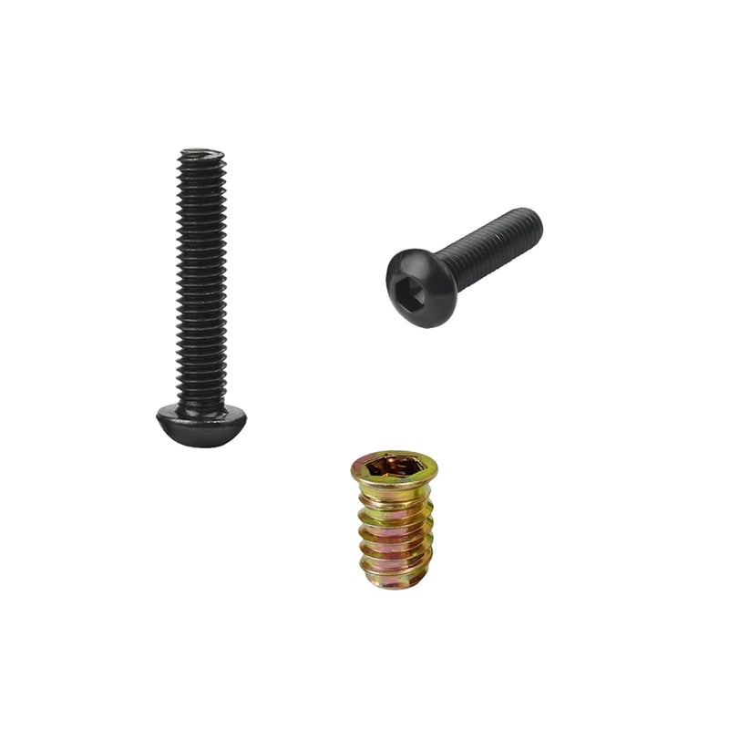 [Australia - AusPower] - 32 Sets 1/4"-20×15mm Wood Inserts/Screw-in Nuts + 1/4"-20×3/4" Bolt with Three-Point Woodworking Twist Drill and 2 Pcs Wrench,Furniture Threaded Bolt Fastener Connector Hex Socket Drive 1/4"-20×3/4" 32 