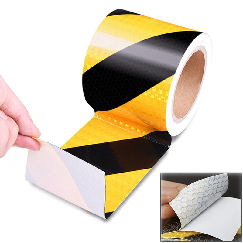 Reflective Tape - Outdoor Waterproof Black Safety Tape 2" X10' Reflective Stickers for Trailers, Vehicles & Boat