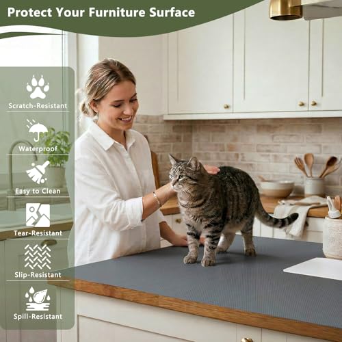 Anze Adhesive Shelf Liner for Kitchen Cabinet, 11.8 x 393.7 in, Gray Sticky Gray 11.8"W x 393.7"L