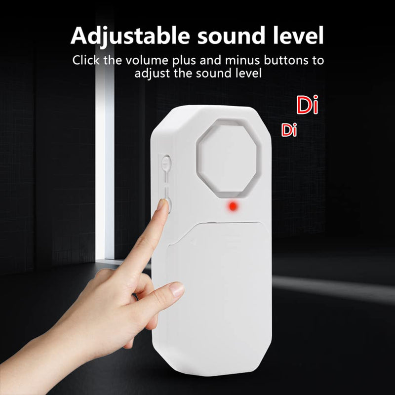 Door Window Alarm When Opened for Home Security with Remote, Wireless Door Sensor Alarm for Kids Safety with Adjustable Volume (4 Door Sensor 2Remote)