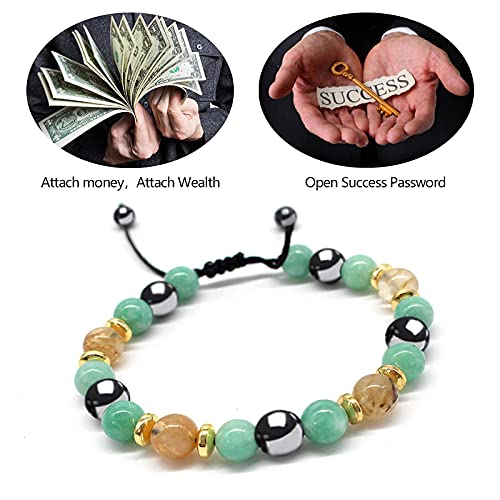 Hion Triple Protection Bracelet- For Maximum Lucky Money Wealth,Healing and Wealth Building，Energy Healing Bracelet Relief Hematite Bracelet Set for Men Women…