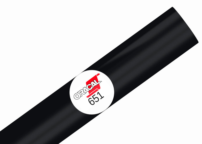 ORACAL 651 Glossy Permanent Vinyl 12 Inch x 25 Feet - Black