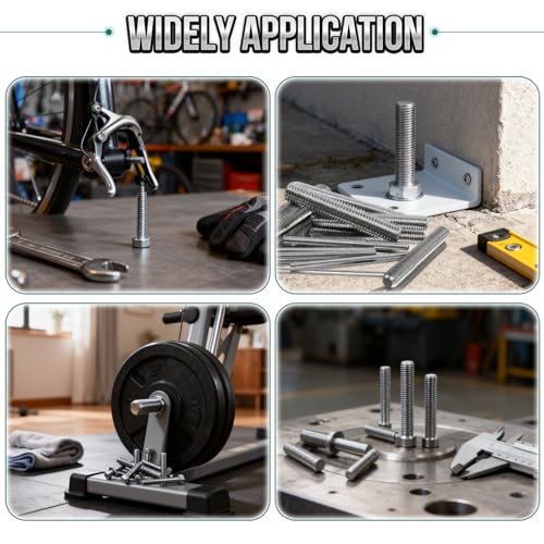 2Pcs Fully Threaded Rod & Studs, M18 x 200mm Long Threaded Screw, 2.5mm Thread Pitch, 304 Stainless Steel Right Hand Thread Bar Studs for Furniture Machinery Assembly