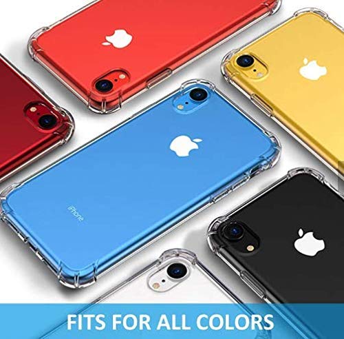 [Australia - AusPower] - iPhone XR Clear Case & Screen Protector | 2 in 1 Bundle Package | 2 Tempered Glass Screen Protectors | Crystal Clear Transparent Soft Case | Shockproof Bumpers | Slim Fit | iPhone XR Clear XR 