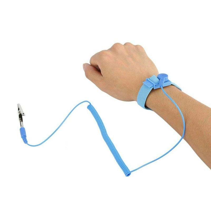 [Australia - AusPower] - Hailege 5pcs Anti Static Wrist Strap ESD with Clip Discharge Grounding Prevent Static Shock 