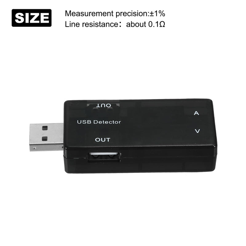[Australia - AusPower] - MECCANIXITY Dual USB Current Voltage Detector Meter USB Voltmeter Ammeter Red Blue LED Display for Computer USB, Home Chargers,USB Terminal Devices 1Pcs 