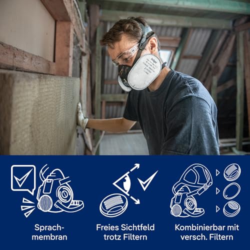 Dräger X-plore® 3500 Craftsman Half Mask Set incl. Pure P3 Particle Filter | Sizes S/M/L | against fine dust/particles | Size M