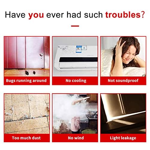 [Australia - AusPower] - Door Draft Stopper, 39” Length Cuttable Weather Stripping Door Seal, Strong Adhesive Door Sweep for Exterior and Interior Doors (1, White) 1 
