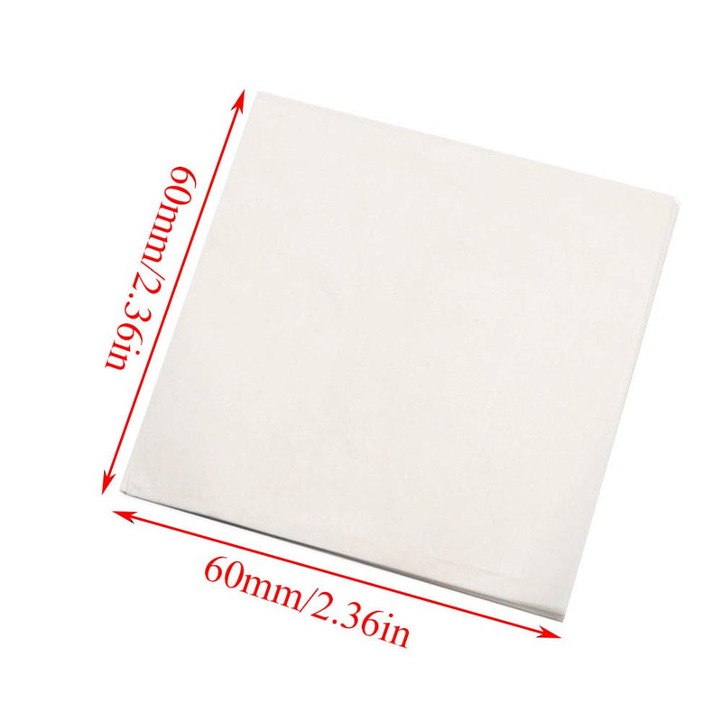 200pcs Weighing Paper Sheet Double-Sided Smooth Non-Absorbing Translucent Glossy Paper 60mm x 60mm 60x60