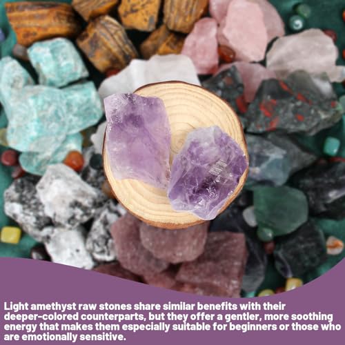 1.1lb Bulk Raw Amethyst Rough Stones-Natural Amethyst Raw Crystals