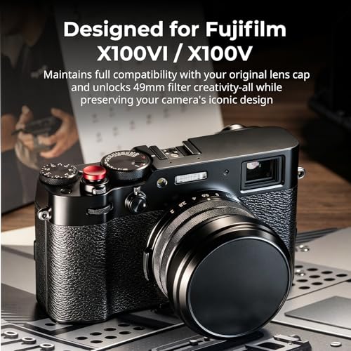 SmallRig X100VI Square Lens Hood Sun Shade, Shading Hood for FUJIFILM X100VI / X100V, Lens Hood Sun Shade,Aluminum Alloy, Anti-Scratch Protective Cover, Compatible with Filters,Anti-Glare- 5848 Black
